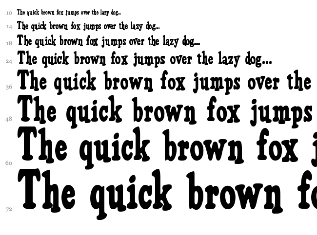 HFF Pure Vain font waterfall